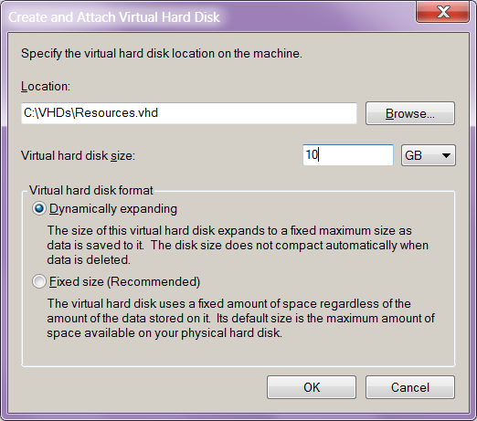 write vhd to physical disk